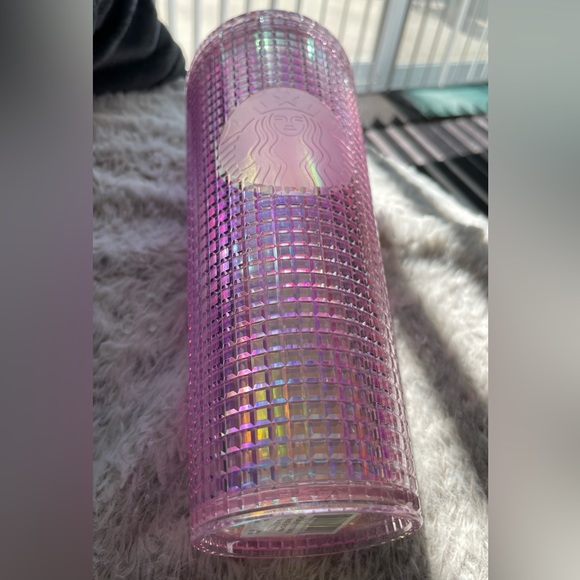 NWT - Starbucks 24 oz light purple/pink reusable cold cup w/ raised box texture - Picture 3 of 8